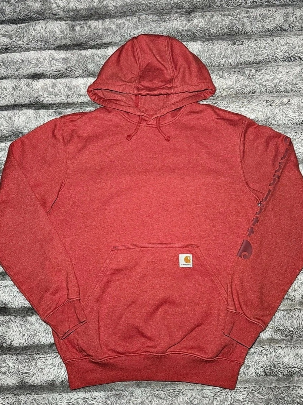 Carhartt Loose Fit Midweight Logo Sleeve Graphic Hoodie Red
